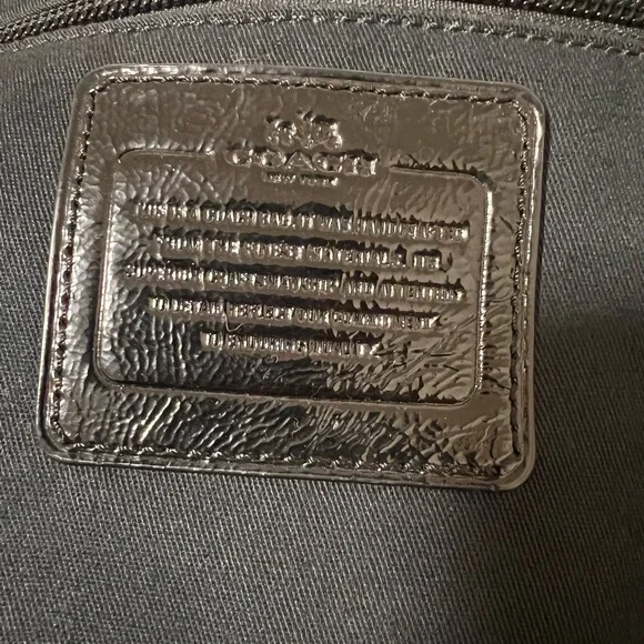 Coach Black Silver Metro City Tote Bag Saffiano Leather and Suede - Picture 6 of 8